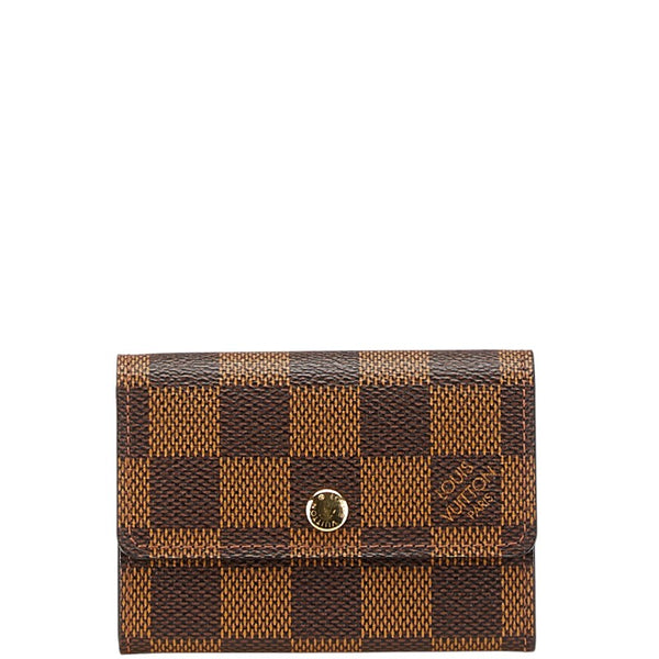 ルイ ヴィトン ダミエ ポルトモネ プラ コインケース N61930 ブラウン PVC レザー レディース LOUIS VUITTON 【中古】