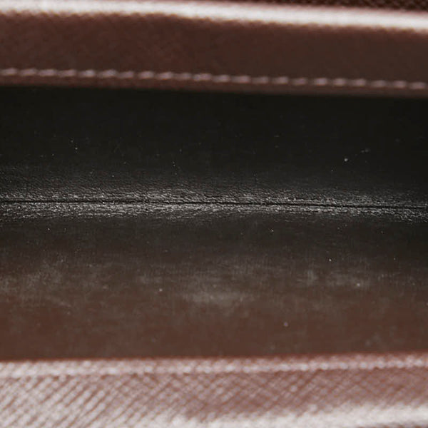 ルイ ヴィトン ダミエ ポルトモネ プラ コインケース N61930 ブラウン PVC レザー レディース LOUIS VUITTON 【中古】