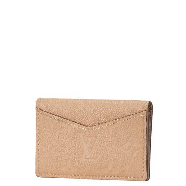 ルイ ヴィトン モノグラム アンプラント ミュルティカルト カードケース 名刺入れ M67261 ベージュ レザー レディース LOUIS VUITTON 【中古】