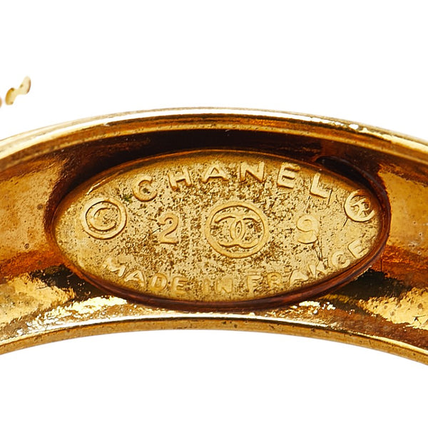 シャネル ココマーク フェイクパール フープ イヤリング ゴールド メッキ レディース CHANEL 【中古】