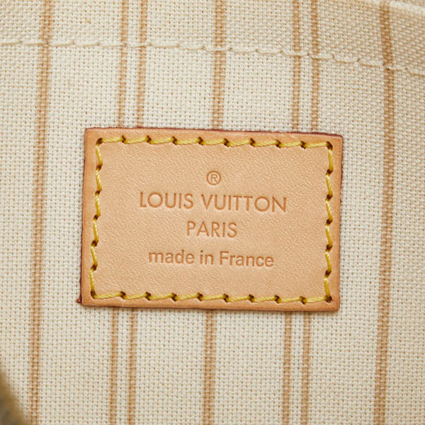 ルイ ヴィトン ダミエアズール ネヴァーフルMM付属 ポーチ N41361 ホワイト PVC レザー レディース LOUIS VUITTON 【中古】