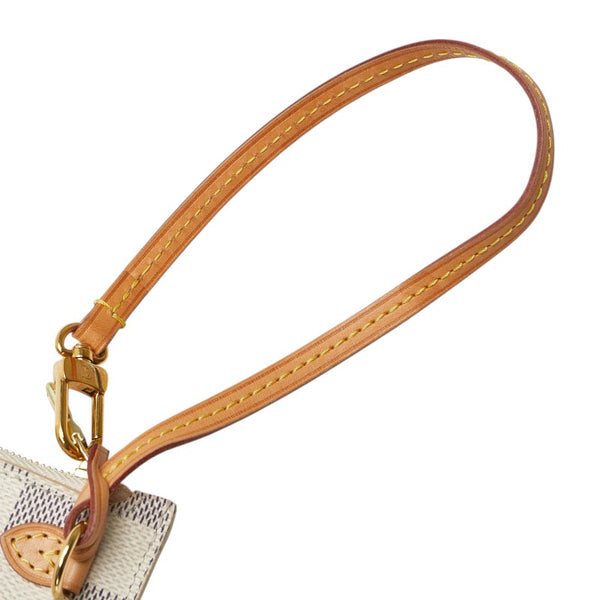 ルイ ヴィトン ダミエアズール ネヴァーフルMM付属 ポーチ N41361 ホワイト PVC レザー レディース LOUIS VUITTON 【中古】