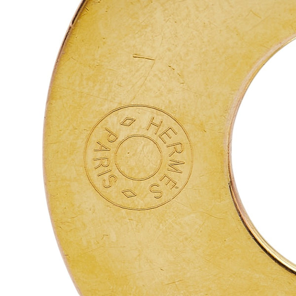 エルメス ネックレス ブラウン ゴールド バッファローホーン メッキ レディース HERMES 【中古】