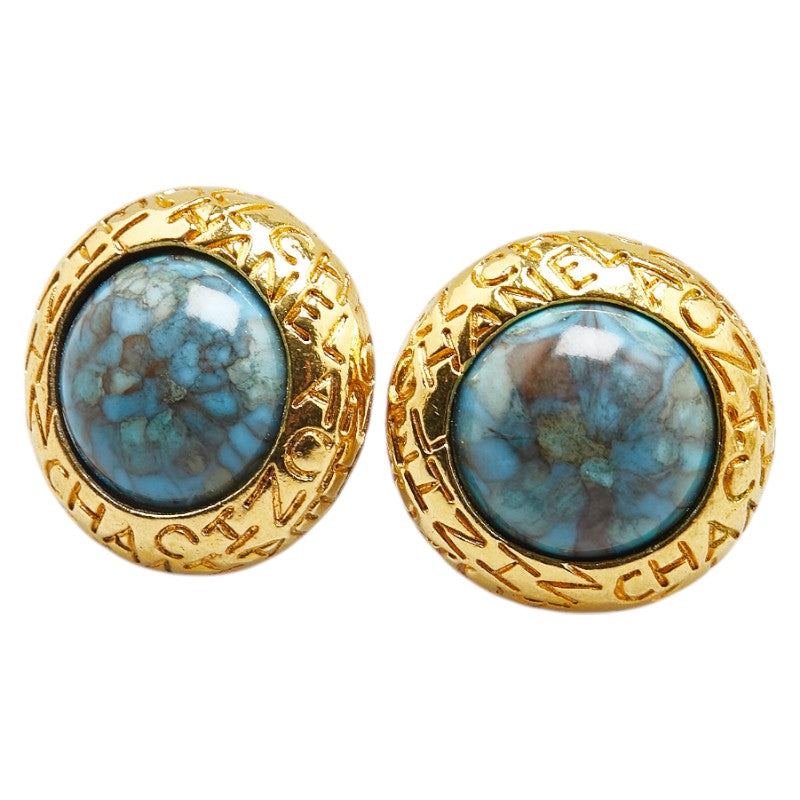 シャネル CHANELロゴ ラウンド イヤリング ゴールド メッキ レディース CHANEL 【中古】