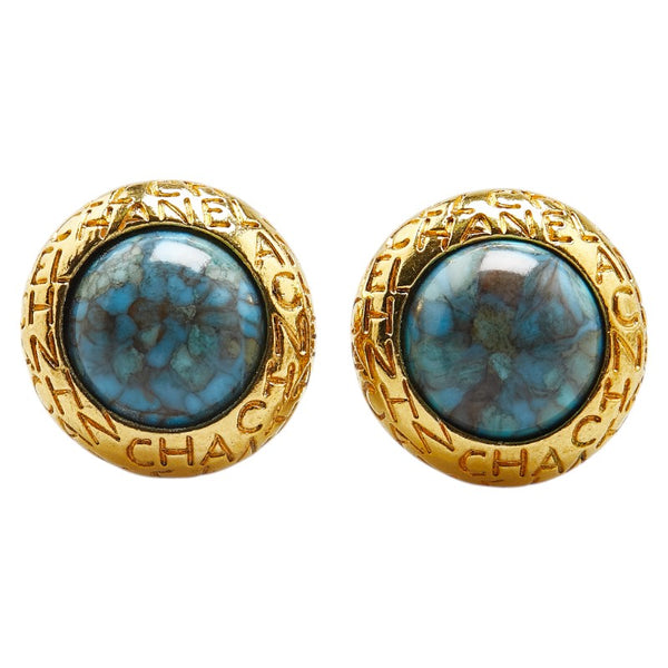 シャネル CHANELロゴ ラウンド イヤリング ゴールド メッキ レディース CHANEL 【中古】