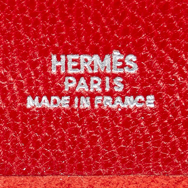 エルメス カイエ ルーレ ロール メモ帳 手帳カバー レッド レザー レディース HERMES 【中古】