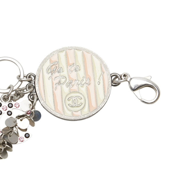 シャネル ココマーク エッフェル塔 フェイクパール チェーン ベルト シルバー メタル ラインストーン レディース CHANEL 【中古】