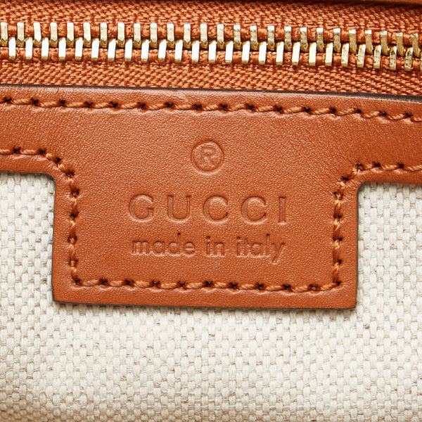 グッチ インターロッキングG ミニ トートバッグ ショルダーバッグ 2WAY 727735 ベージュ ネイビー レッド キャンバス レザー レディース GUCCI 【中古】