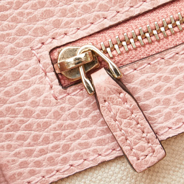 グッチ スウィング ミディアム トートバッグ ショルダーバッグ 354408 ピンク レザー レディース GUCCI 【中古】