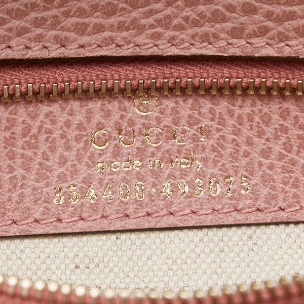 グッチ スウィング ミディアム トートバッグ ショルダーバッグ 354408 ピンク レザー レディース GUCCI 【中古】