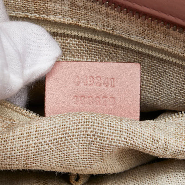 グッチ マイクロシマ ハンドバッグ ショルダーバッグ 2WAY 449241 ブラック レザー レディース GUCCI 【中古】