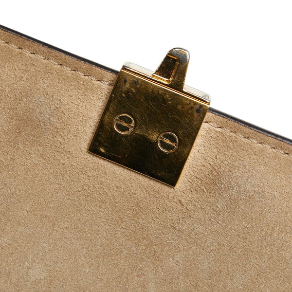 フェンディ モンスター キャナイ ショルダーバッグ 8BT283 レッド ブラック レザー レディース FENDI 【中古】