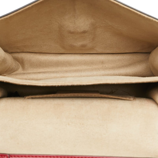 フェンディ モンスター キャナイ ショルダーバッグ 8BT283 レッド ブラック レザー レディース FENDI 【中古】