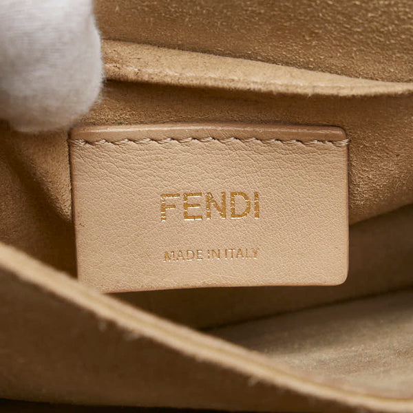 フェンディ モンスター キャナイ ショルダーバッグ 8BT283 レッド ブラック レザー レディース FENDI 【中古】