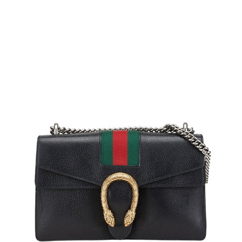 グッチ ディオニソス シェリーライン チェーン ショルダーバッグ 400249 ブラック マルチカラー レザー レディース GUCCI 【中古】