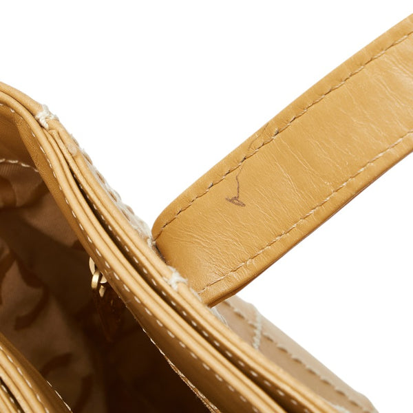 シャネル ココマーク ワイルドステッチ トートバッグ A18126 ベージュ レザー レディース CHANEL 【中古】