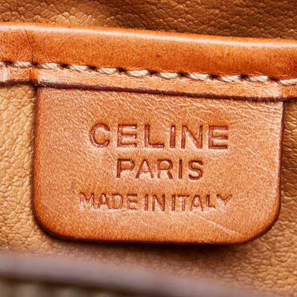 セリーヌ マカダム リュック バックパック ブラウン PVC レザー レディース CELINE 【中古】