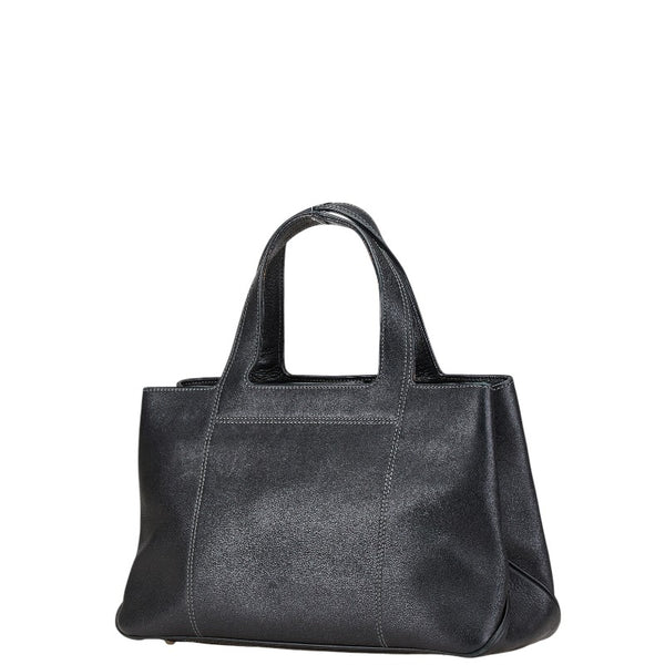 サルヴァトーレフェラガモ ガンチーニ ハンドバッグ トートバッグ ブラック レザー レディース Salvatore Ferragamo 【中古】