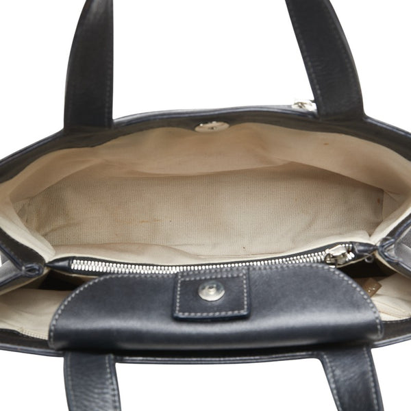 サルヴァトーレフェラガモ ガンチーニ ハンドバッグ トートバッグ ブラック レザー レディース Salvatore Ferragamo 【中古】