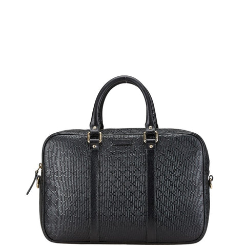 グッチ ディアマンテ ブリーフケース 344357 ブラック PVC レザー メンズ GUCCI 【中古】
