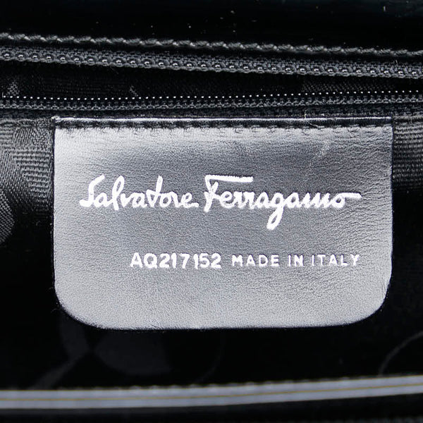 サルヴァトーレフェラガモ ガンチーニ ハンドバッグ ワンショルダーバッグ ブラック レザー レディース Salvatore Ferragamo 【中古】