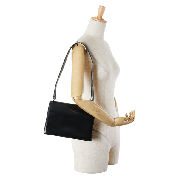 サルヴァトーレフェラガモ ガンチーニ ハンドバッグ ワンショルダーバッグ ブラック レザー レディース Salvatore Ferragamo 【中古】