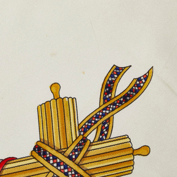 エルメス カレ90 1789 LIBERTE EGALITE FRATERNITE REPUBLIQUE FRANCAISE 1789年 フランス革命を記念して スカーフ ホワイト マルチカラー シルク レディース HERMES 【中古】