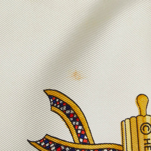 エルメス カレ90 1789 LIBERTE EGALITE FRATERNITE REPUBLIQUE FRANCAISE 1789年 フランス革命を記念して スカーフ ホワイト マルチカラー シルク レディース HERMES 【中古】