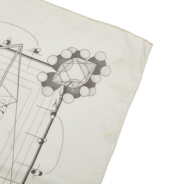 エルメス カレ90 La Musique des Spheres 球体が奏でる音楽 スカーフ アイボリー シルク レディース HERMES 【中古】