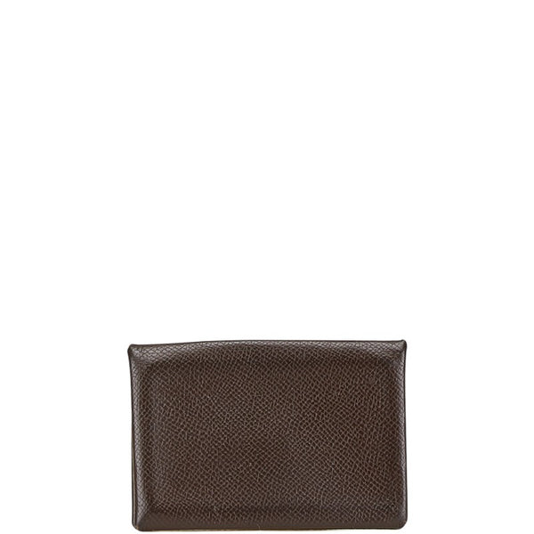 エルメス 名刺入れ ブラウン ヴォーエプソン レディース HERMES 【中古】