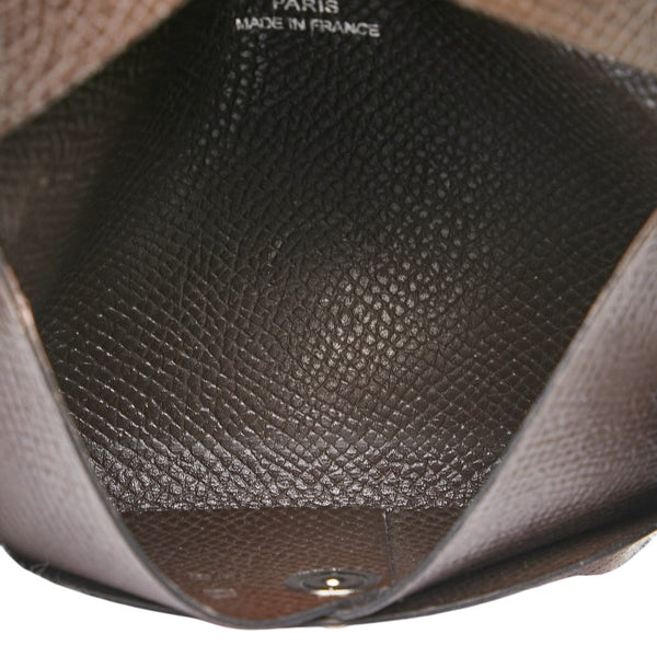 エルメス 名刺入れ ブラウン ヴォーエプソン レディース HERMES 【中古】