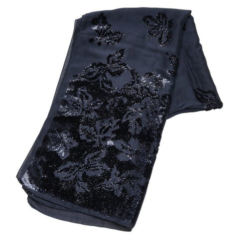 サルヴァトーレフェラガモ 花柄 ストール ネイビー レディース Salvatore Ferragamo 【中古】