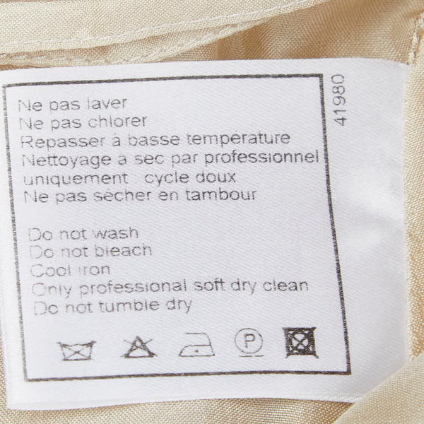 シャネル ツイード ココマークボタン ジャケット パンツ セットアップ ベージュ リネン コットン レディース CHANEL 【中古】