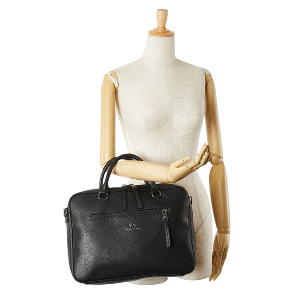 アルマーニエクスチェンジ ビジネスバッグ 952393 CC830 ブラック レザー メンズ ARMANI EXCHANGE 【中古】