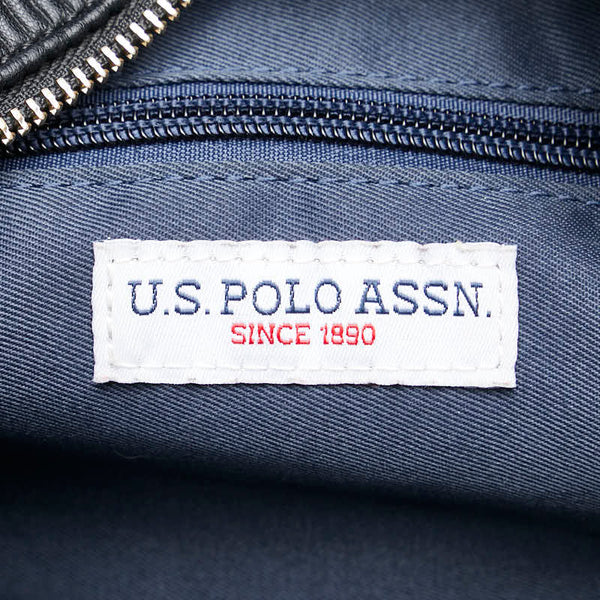 ポロ ラルフローレン U.S.POLO ASSN プリーツ ショルダーバッグ クロスボディバッグ ブラック 合皮 レディース POLO RALPH LAUREN 【中古】