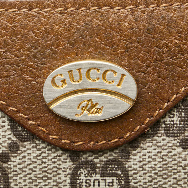 グッチ オールドグッチ GGプラス 斜め掛け ショルダーバッグ ベージュ PVC レザー レディース GUCCI 【中古】