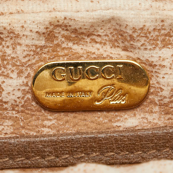 グッチ オールドグッチ GGプラス 斜め掛け ショルダーバッグ ベージュ PVC レザー レディース GUCCI 【中古】