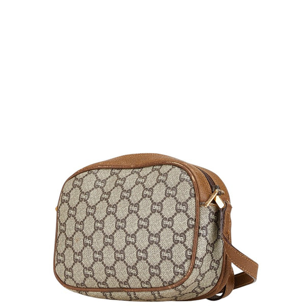 グッチ オールドグッチ GGプラス 斜め掛け ショルダーバッグ ベージュ PVC レザー レディース GUCCI 【中古】