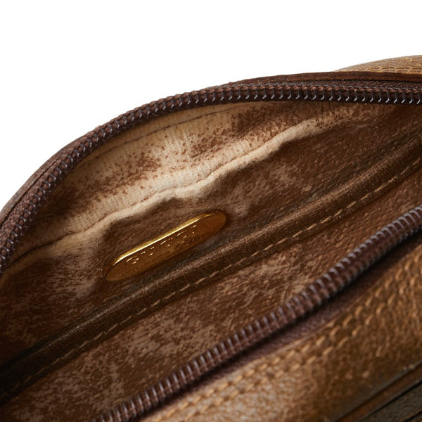 グッチ オールドグッチ GGプラス 斜め掛け ショルダーバッグ ベージュ PVC レザー レディース GUCCI 【中古】