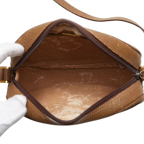 グッチ オールドグッチ GGプラス 斜め掛け ショルダーバッグ ベージュ PVC レザー レディース GUCCI 【中古】