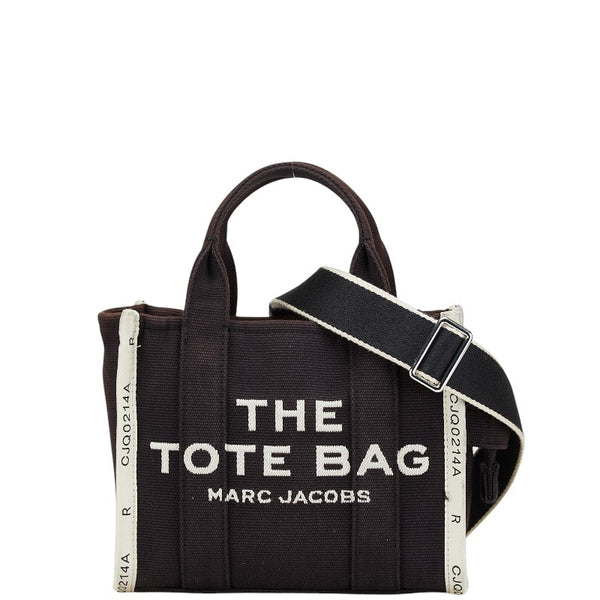 マークジェイコブス ザ ジャカード スモール ハンドバッグ ショルダーバッグ 2WAY M0017025 ブラック キャンバス レディース MARC JACOBS 【中古】