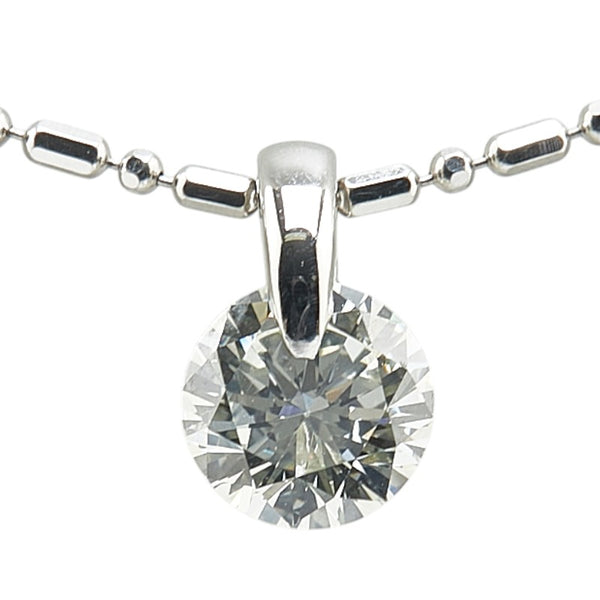 ノーブランド Pt900 プラチナ Pt850 プラチナ ダイヤ1.023ct ペンダントネックレス  レディース no brand 【中古】
