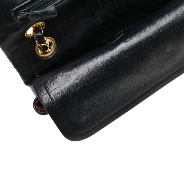 シャネル ココマーク マトラッセ23 ダブルフラップ チェーン ショルダーバッグ ブラック ラムスキン レディース CHANEL 【中古】