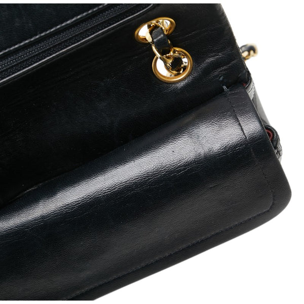 シャネル ココマーク マトラッセ23 ダブルフラップ チェーン ショルダーバッグ ブラック ラムスキン レディース CHANEL 【中古】