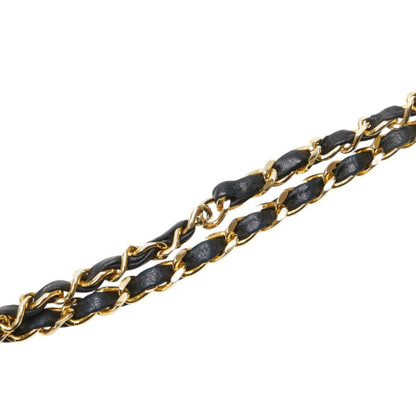 シャネル ココマーク マトラッセ23 ダブルフラップ チェーン ショルダーバッグ ブラック ラムスキン レディース CHANEL 【中古】