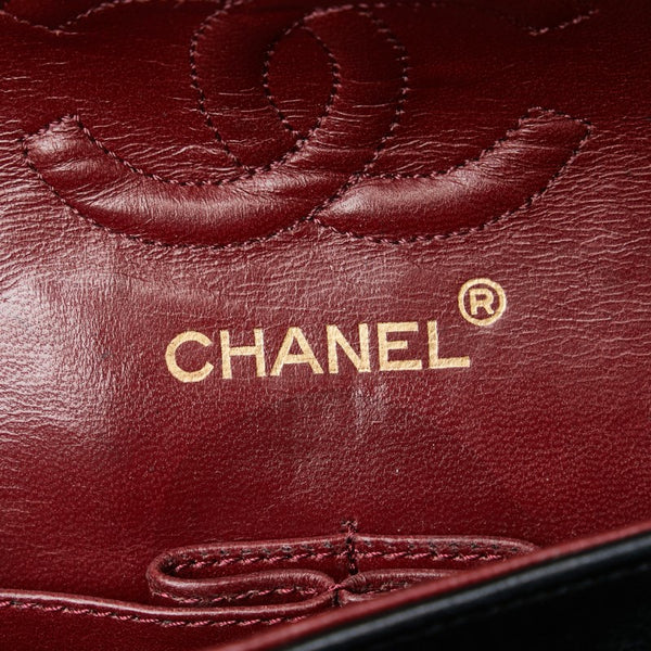 シャネル ココマーク マトラッセ23 ダブルフラップ チェーン ショルダーバッグ ブラック ラムスキン レディース CHANEL 【中古】