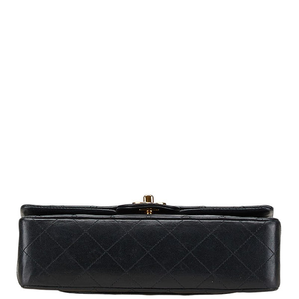 シャネル ココマーク マトラッセ23 ダブルフラップ チェーン ショルダーバッグ ブラック ラムスキン レディース CHANEL 【中古】