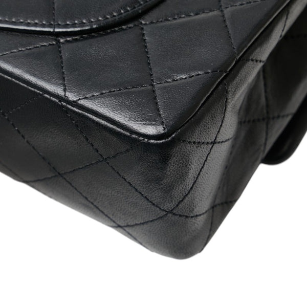 シャネル ココマーク マトラッセ23 ダブルフラップ チェーン ショルダーバッグ ブラック ラムスキン レディース CHANEL 【中古】