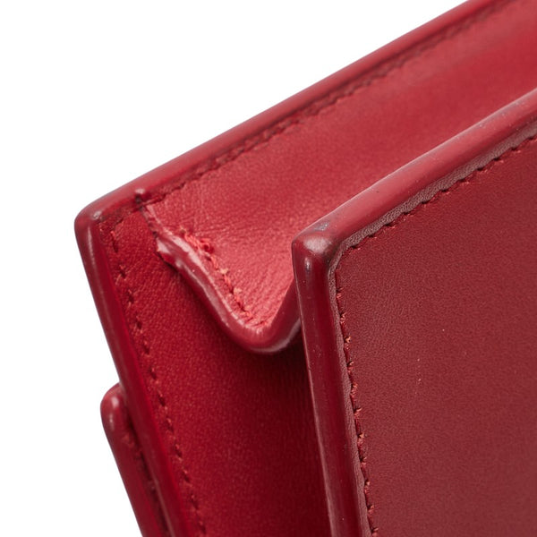 サンローラン KATE ケイト タッセル 斜め掛け チェーン ショルダーバッグ ウォレット 452159 レッド レザー レディース SAINT LAURENT 【中古】