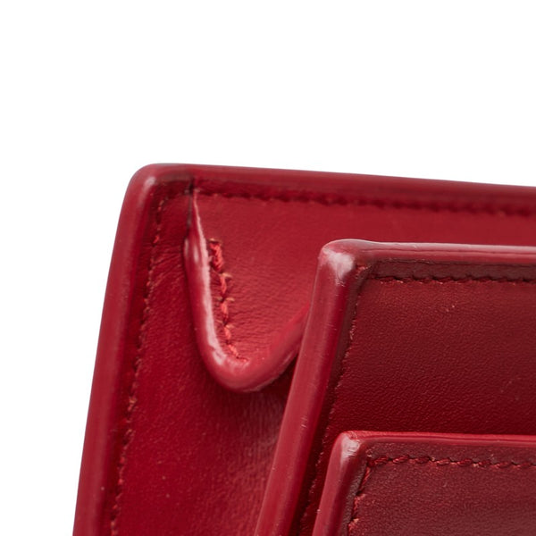 サンローラン KATE ケイト タッセル 斜め掛け チェーン ショルダーバッグ ウォレット 452159 レッド レザー レディース SAINT LAURENT 【中古】